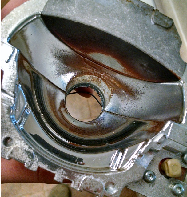 Burnt projector bowl in bixenons