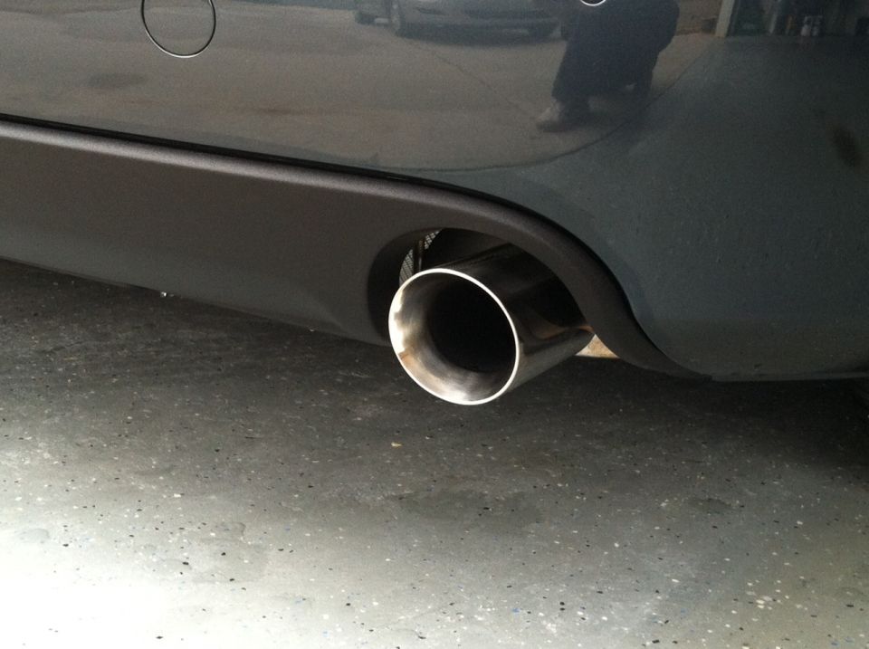 custom exhaust - installed tip
